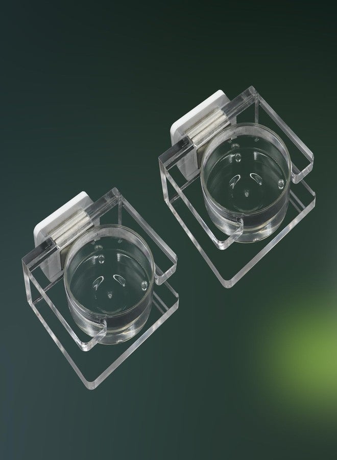 Oooct 2 Pack Jumping Spider Feeding Dish - Transparent Acrylic Magnetic Tarantula Food Bowl and Water Dish - Enclosure Accessories for Small Spiders - Image 1